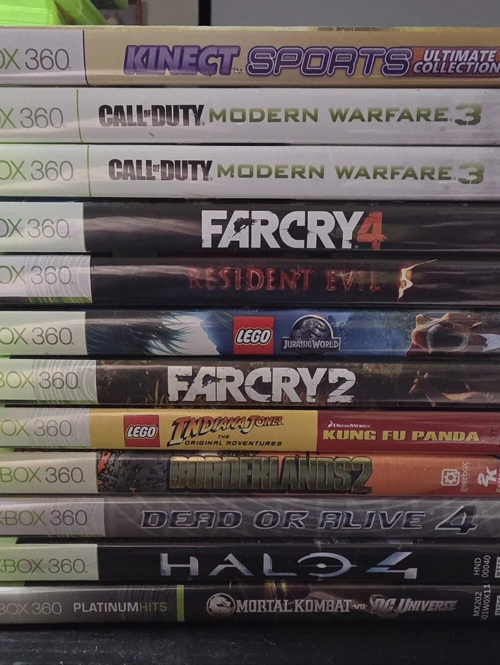 11 Xbox 360 Game Lot Farcry Mortal Combat Halo Jurassic World Kinect Sports